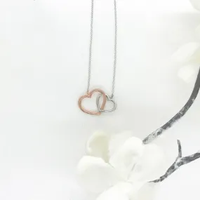 10k Gold Double Heart Necklace