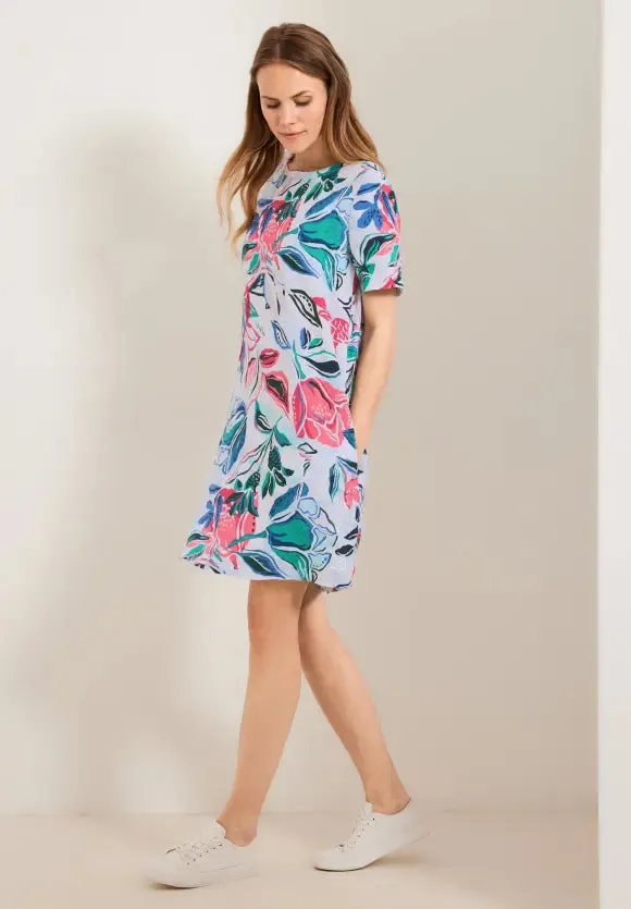 143467- Linen Printed Dress - Cecil