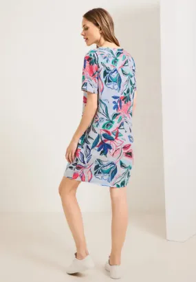 143467- Linen Printed Dress - Cecil