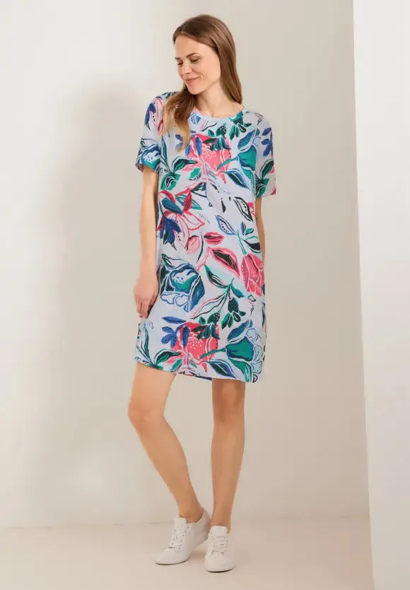 143467- Linen Printed Dress - Cecil