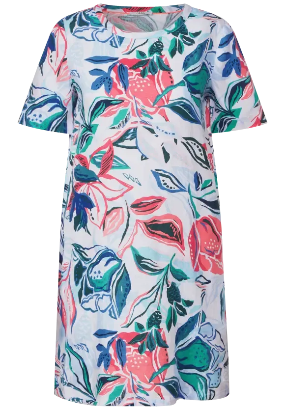 143467- Linen Printed Dress - Cecil