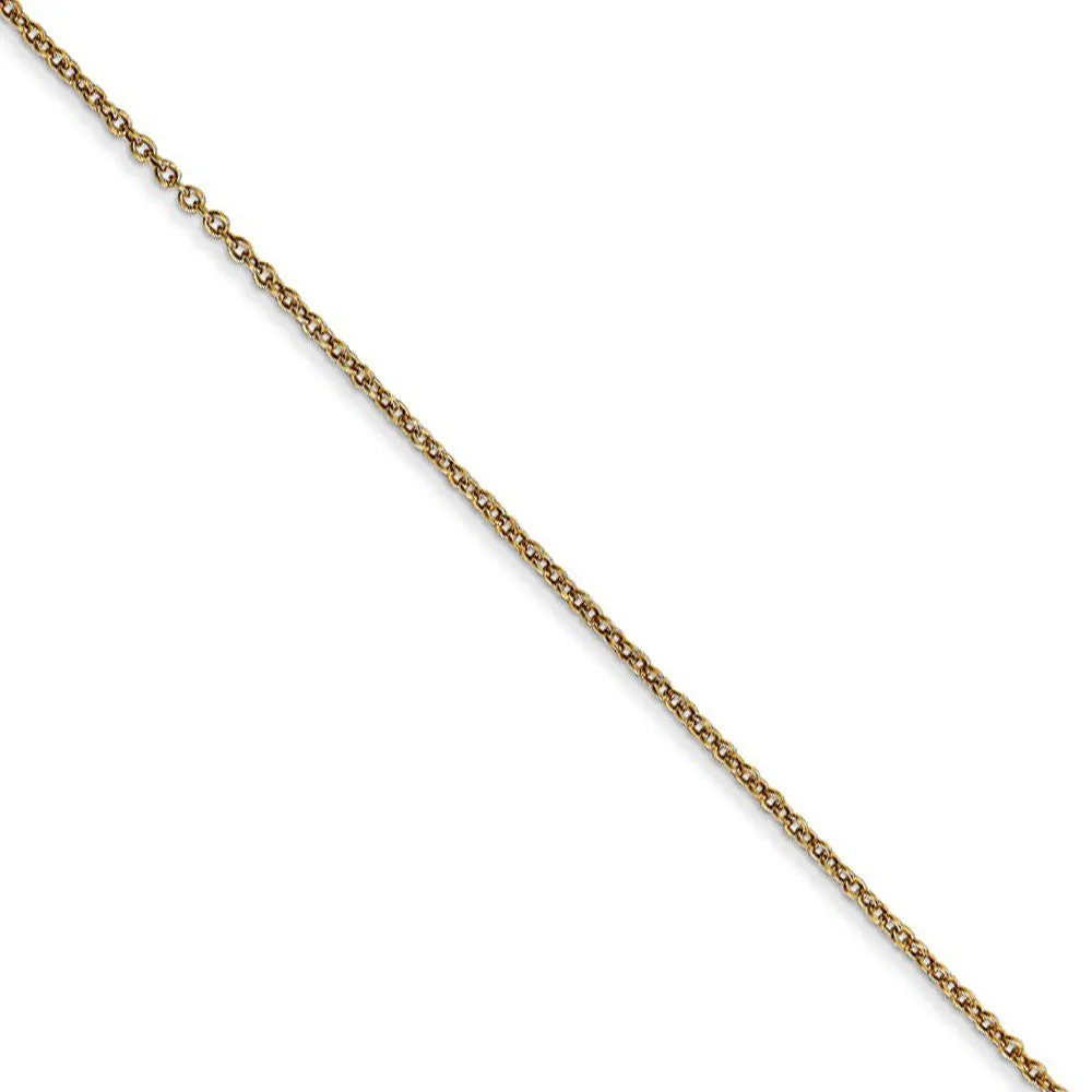 14k Yellow Gold 8mm Puffed Star Necklace