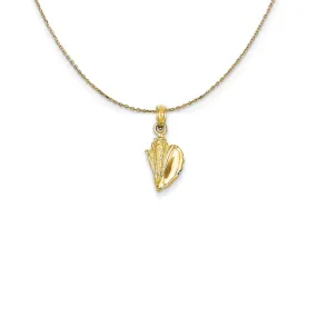 14k Yellow Gold Polished Conch Shell Necklace