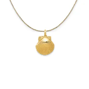 14k Yellow Gold Seashell Necklace