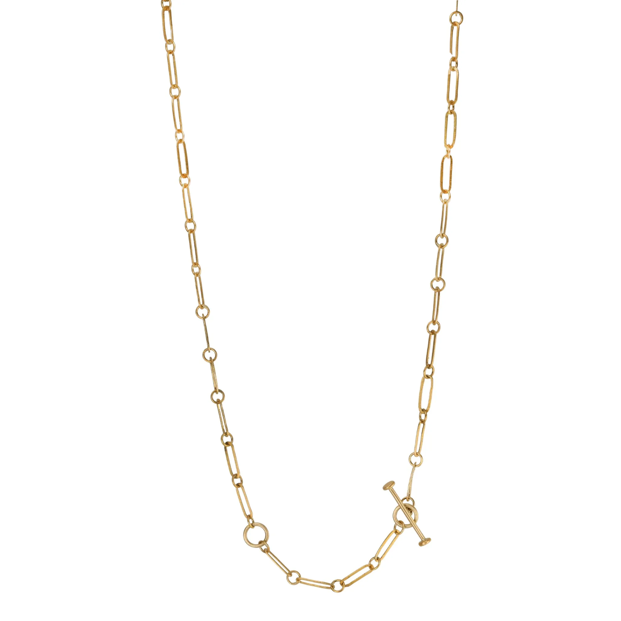 22K Gold Handmade Round & Oval Link Chain