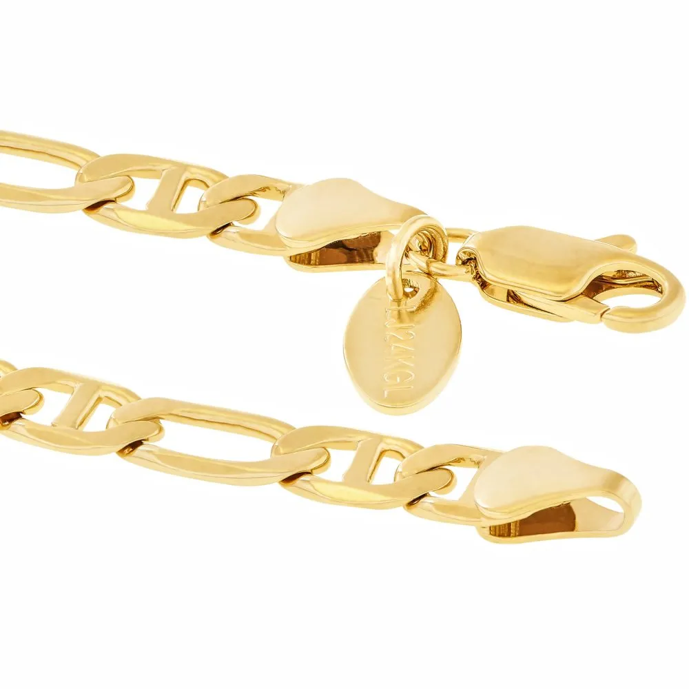 6mm Figaro Mariner Link Anklet