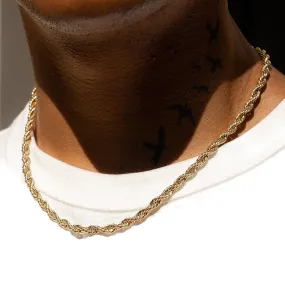 6mm Rope Chain - Gold