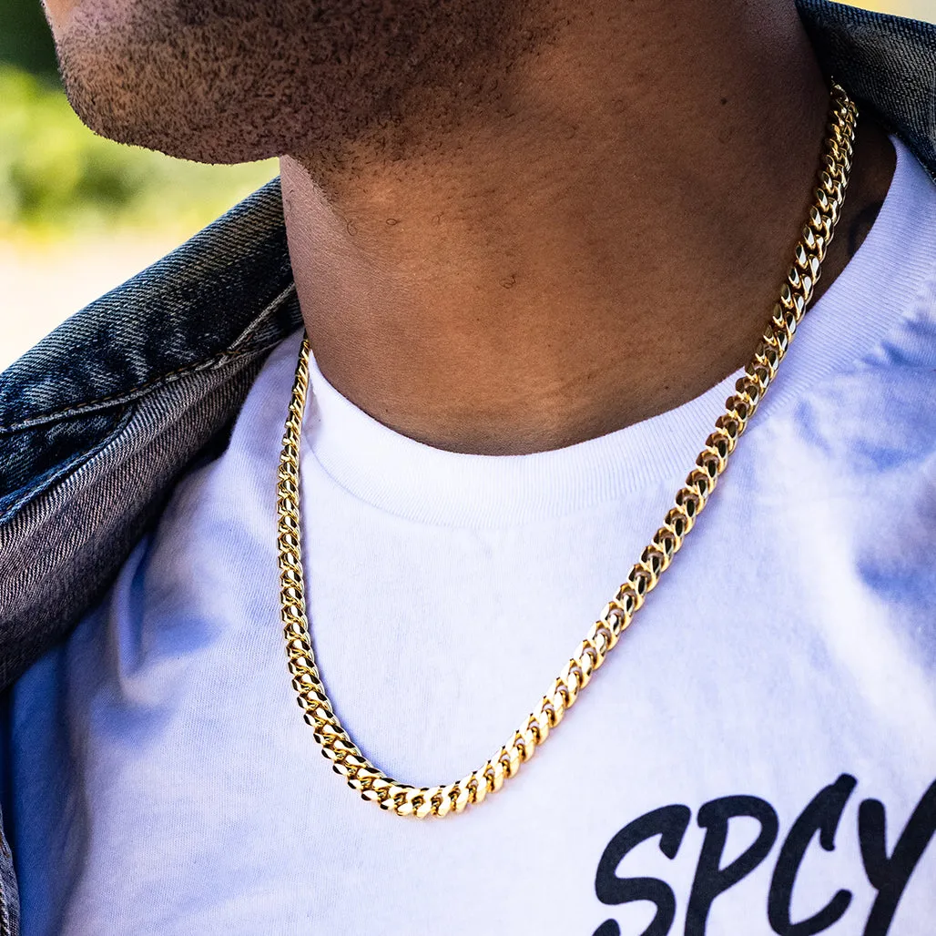 8mm GOLD Cuban Chain