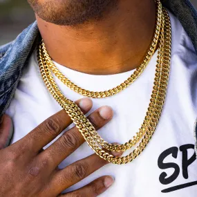 8mm GOLD Cuban Chain