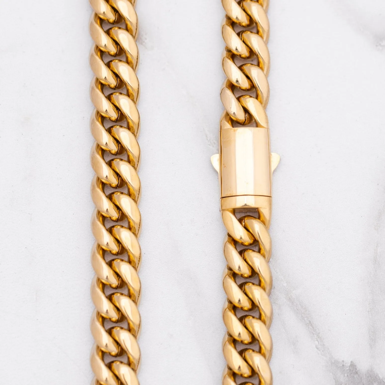 8mm GOLD Cuban Chain