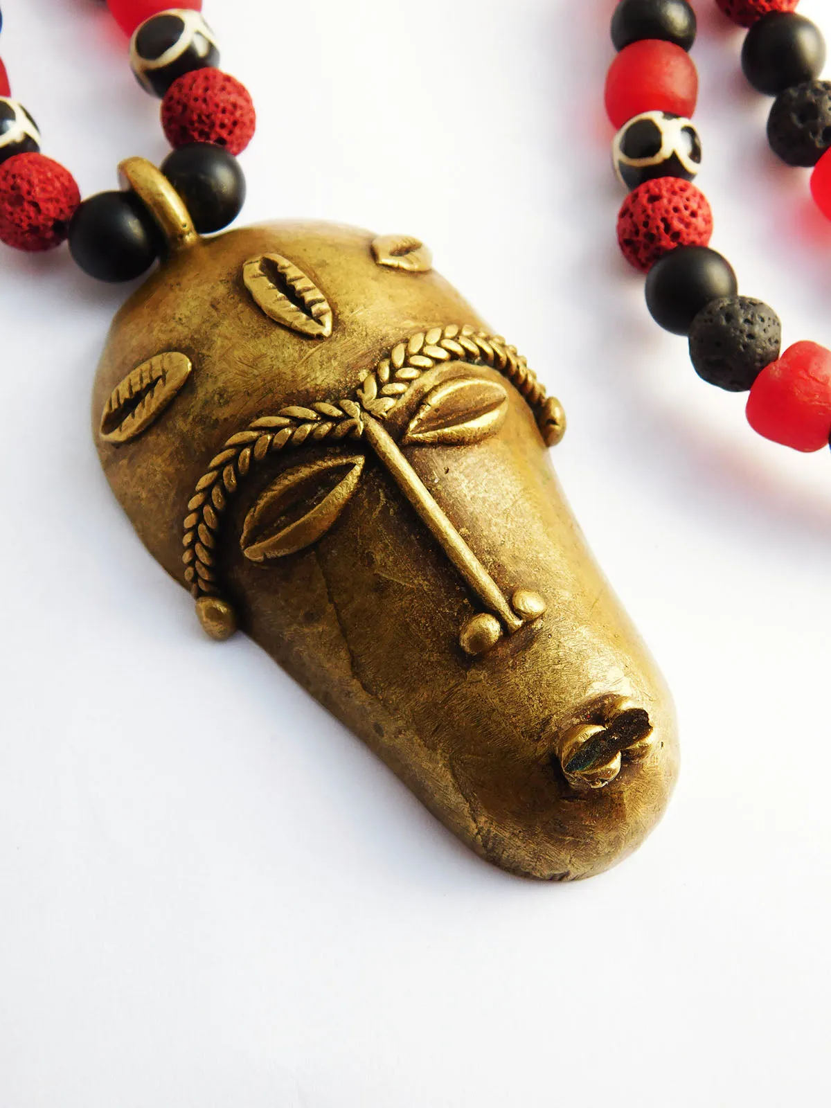 African Jewelry Men Necklaces Beaded Ethnic Brass Africa Gift Ideas