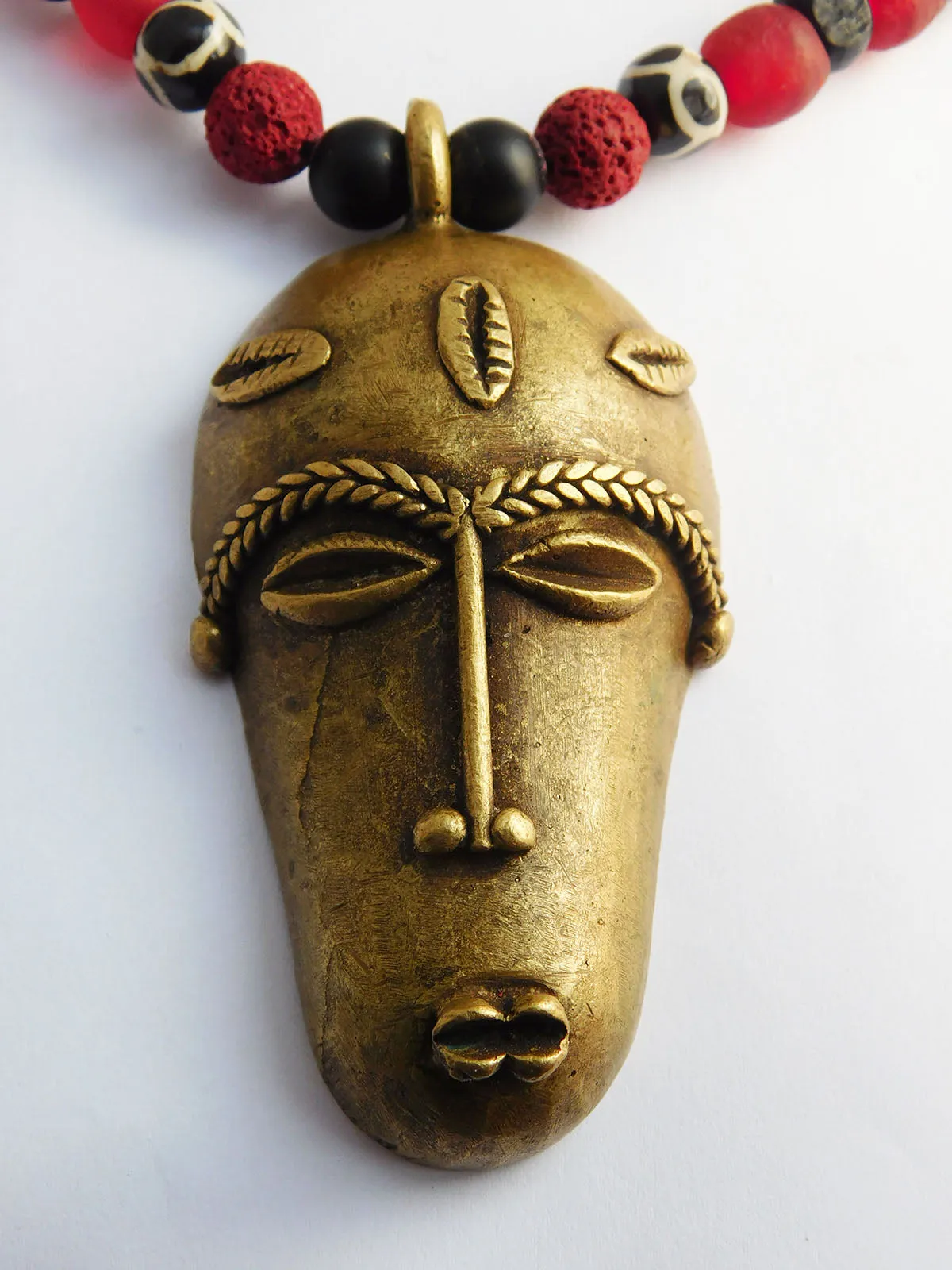 African Jewelry Men Necklaces Beaded Ethnic Brass Africa Gift Ideas