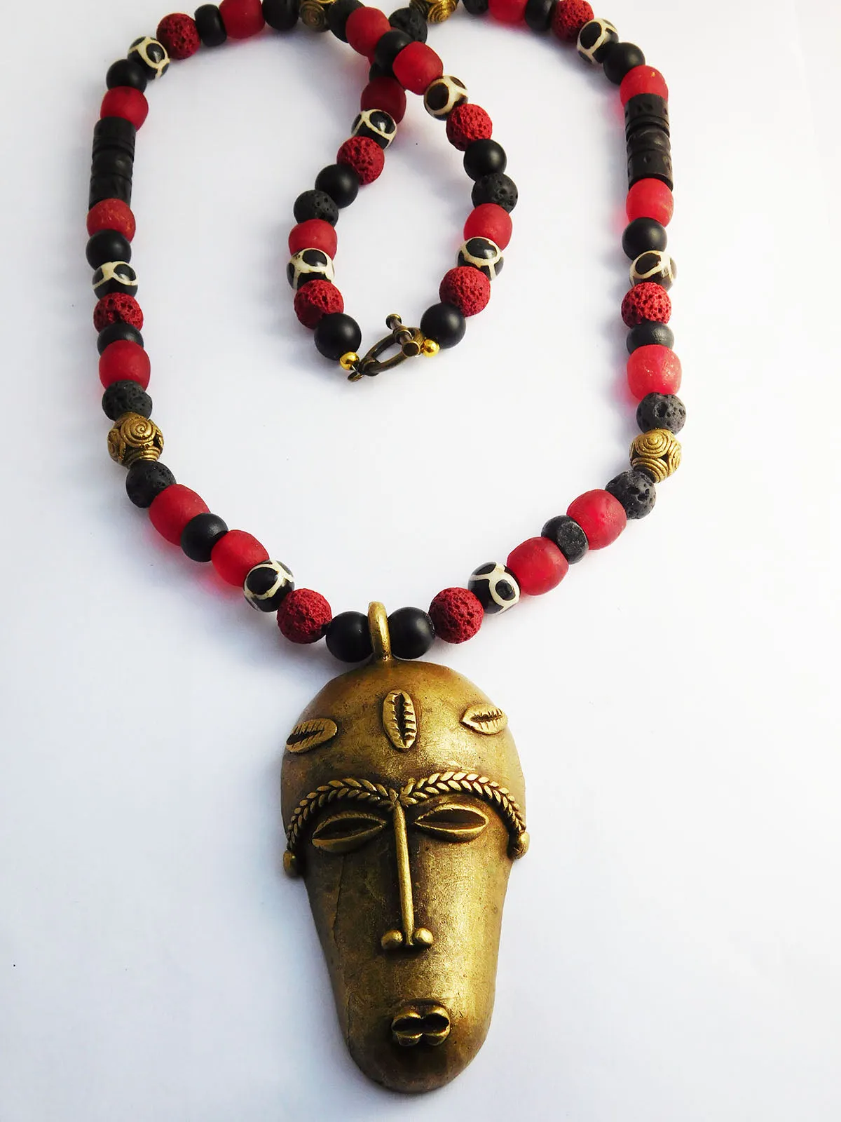 African Jewelry Men Necklaces Beaded Ethnic Brass Africa Gift Ideas