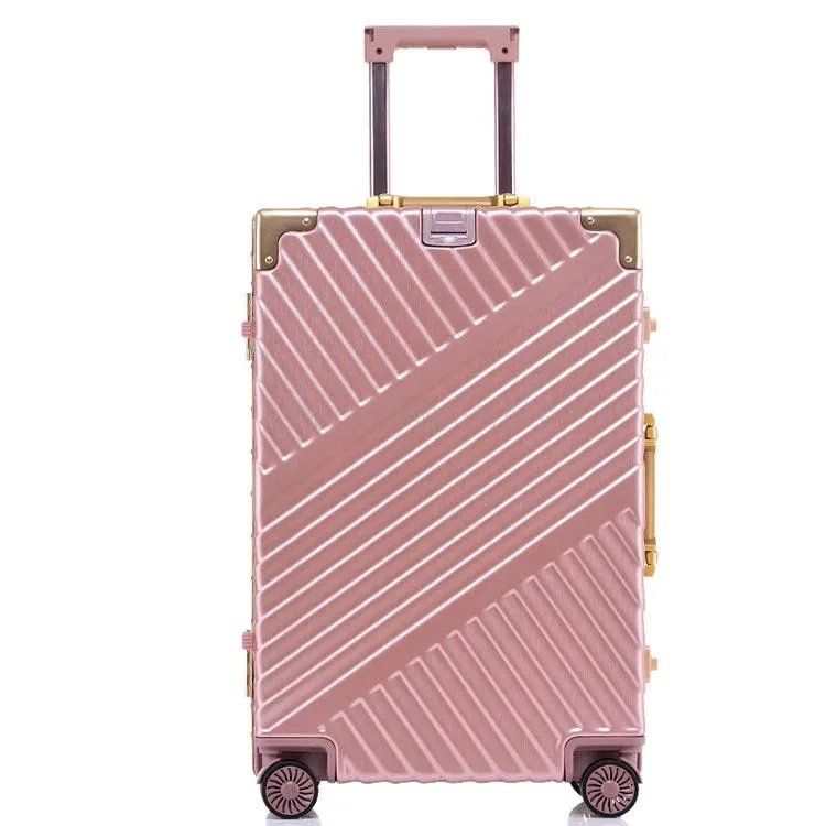 Aluminium Frame Spinner Rolling Luggage Travel Suitcase for Men and Women