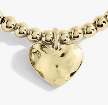 Anklet - Hammered Heart Gold