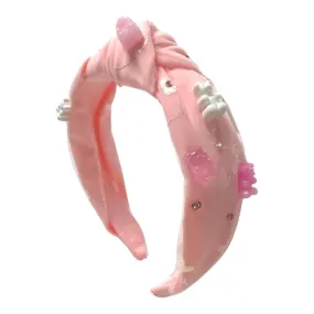 Bari Lynn Gummy Bear Shimmer Smile Knot Headband - Pink