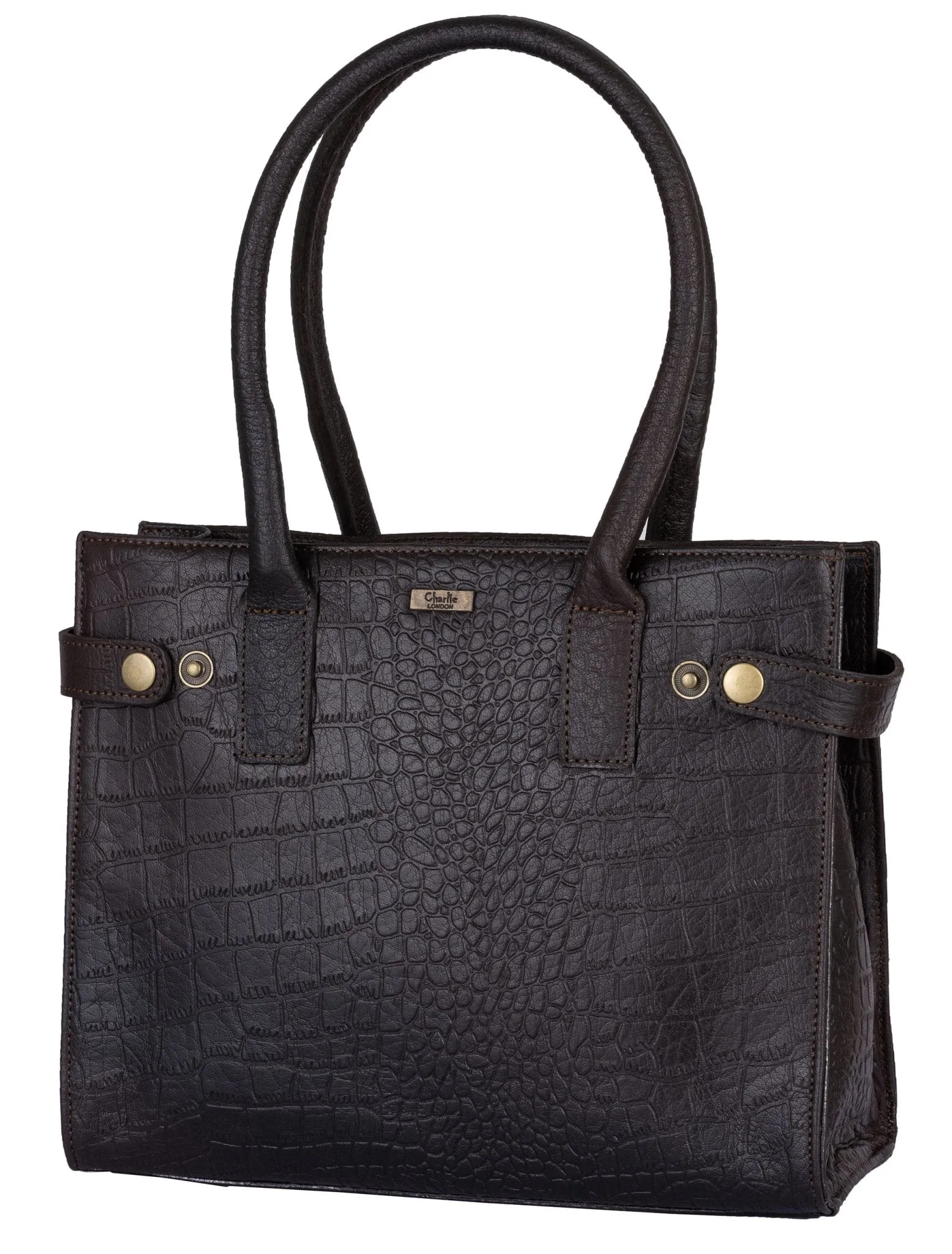 Belfast Crocodile Embossed Leather Tote Bags for women