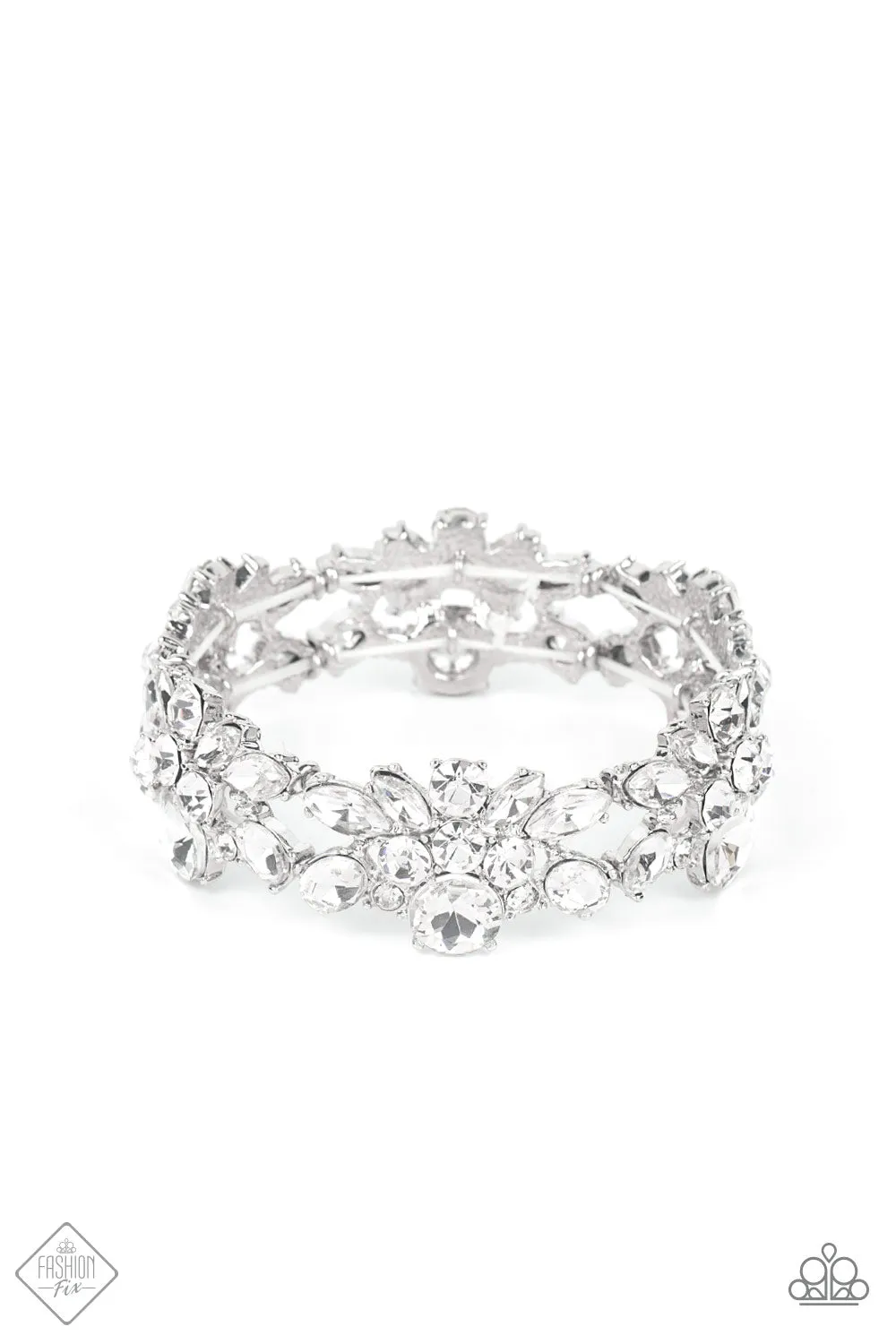 Beloved Bling - White ~ Paparazzi Bracelet