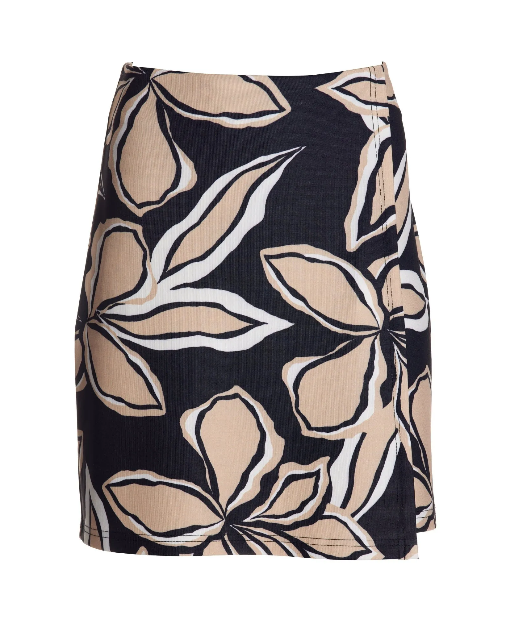 Beyond Travel Exploded Sketch Floral Skort Jet Black Multi