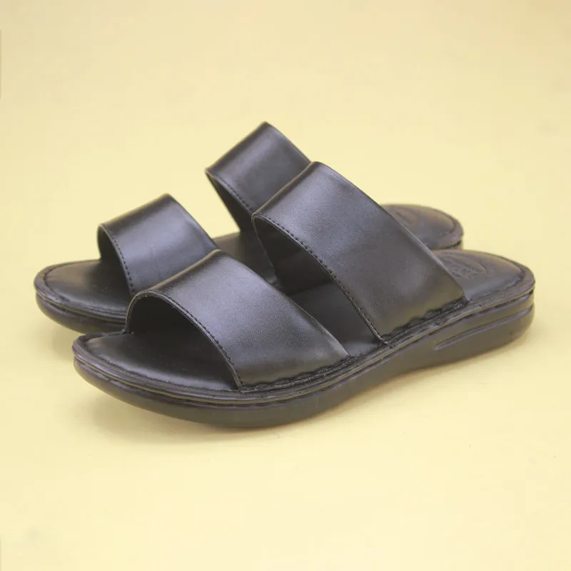 Black medicated slippers