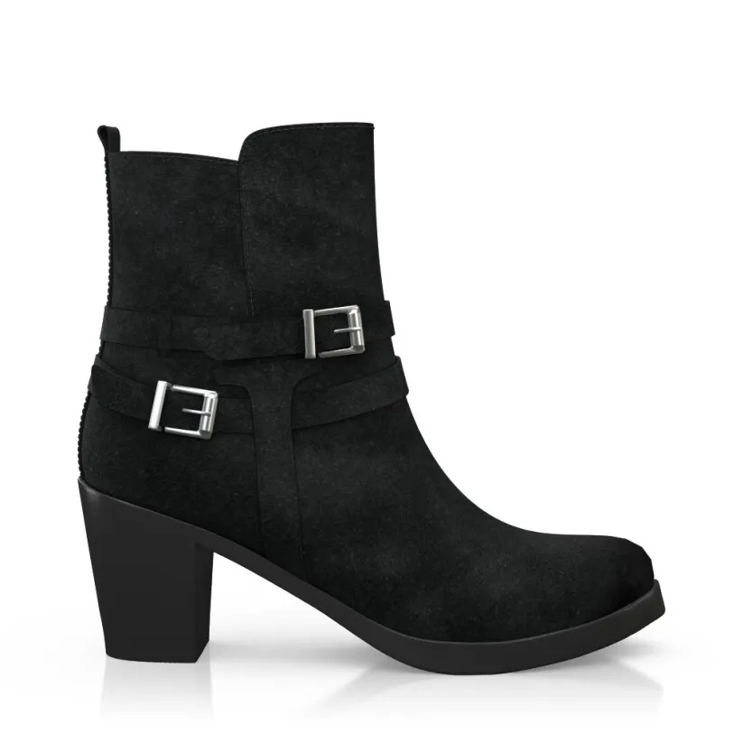 Block Heel Ankle Boots 10129