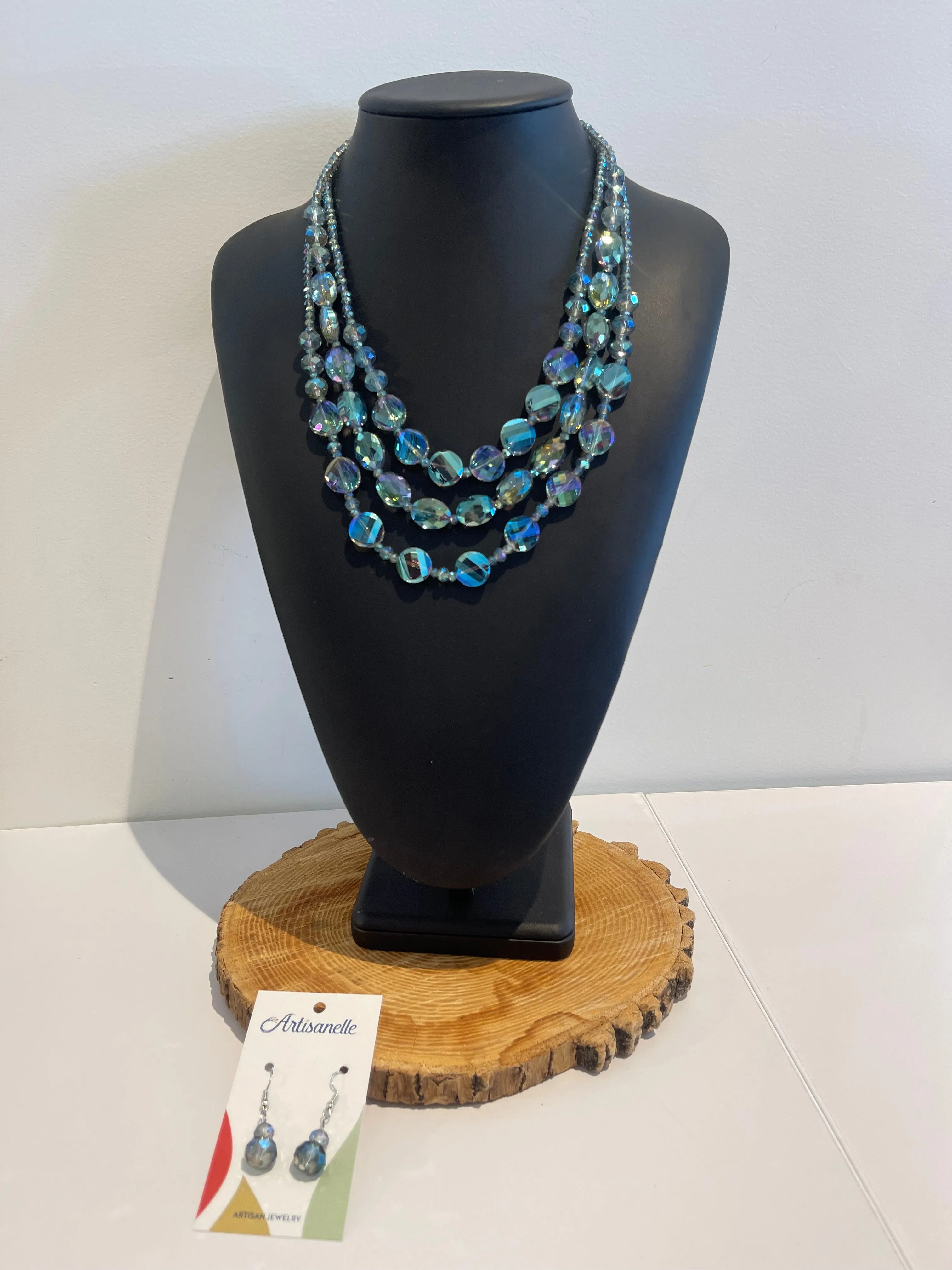 Blue Fancy Beaded Necklace