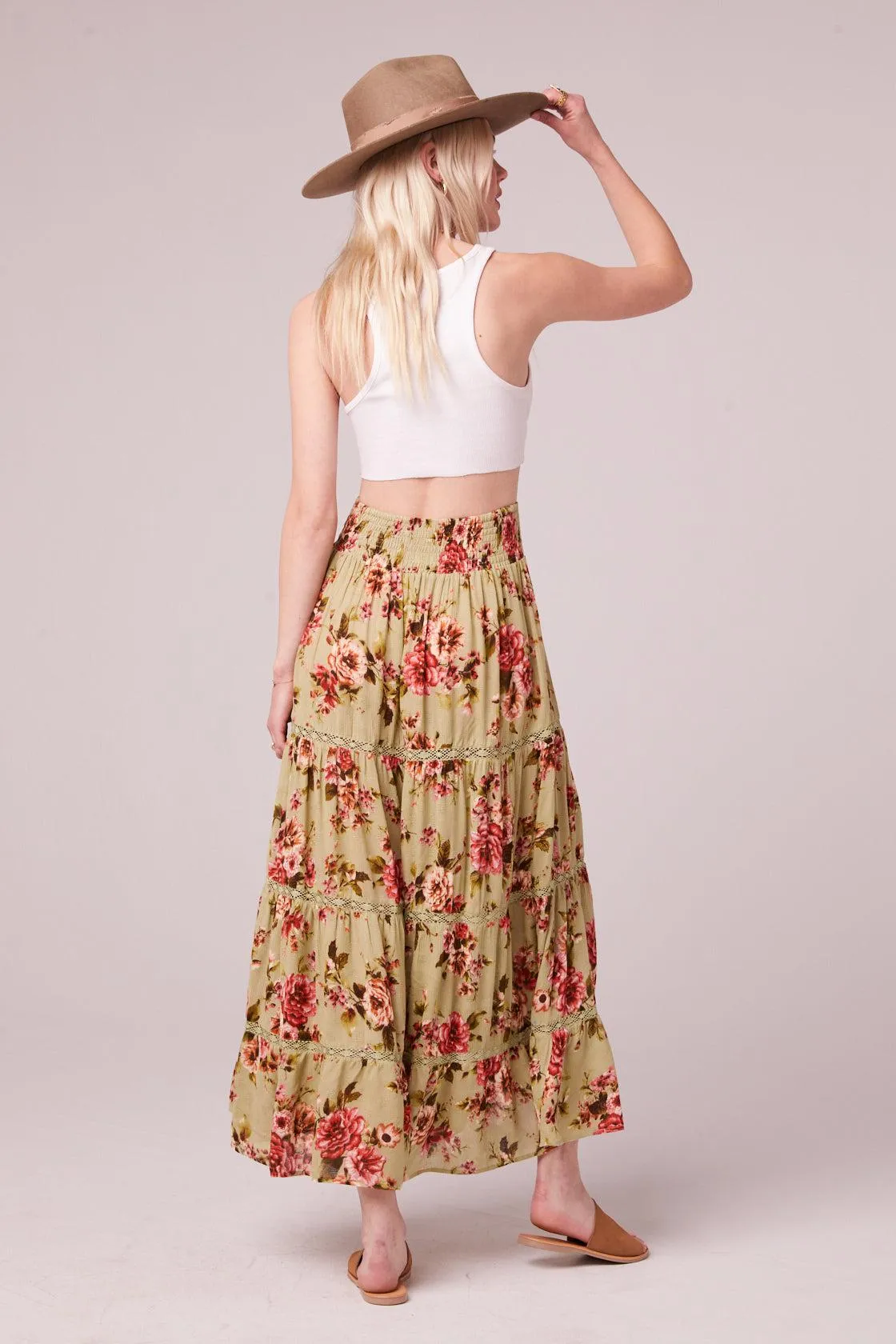 B.O.G Collective Merida Maxi Skirt in Sage Blush