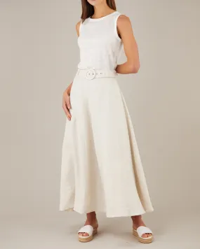 Bridgette Linen Maxi Skirt - Natural