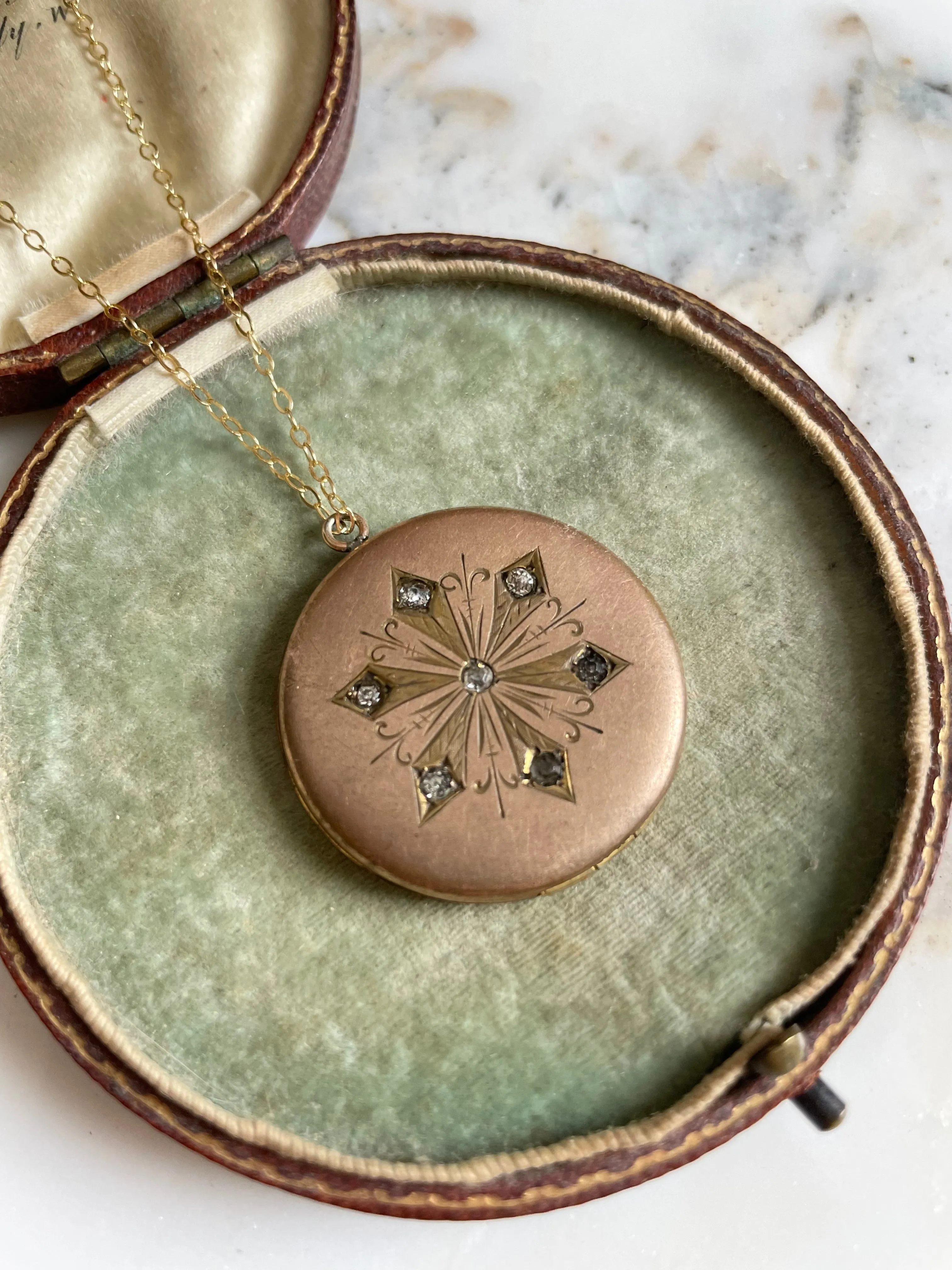 Bursting Star Victorian Locket