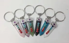 Chakra Healing Crystal Key Chain Crystal Key Ring