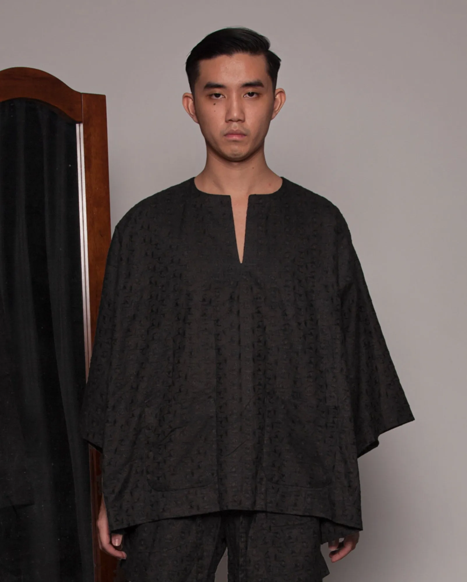 Chikankari Baju Melayu Pendek