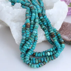 Chrysocolla Gem Silica Beads Rondelles 6.5mm