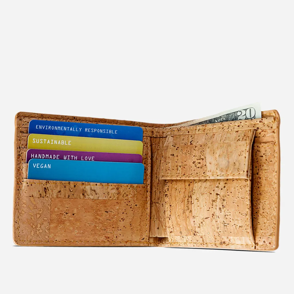 Cork Wallet With Coin Pocket