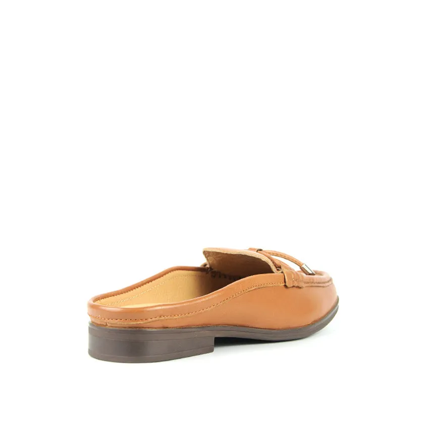 Courtney Mule Women's Shoes - Tan Leather