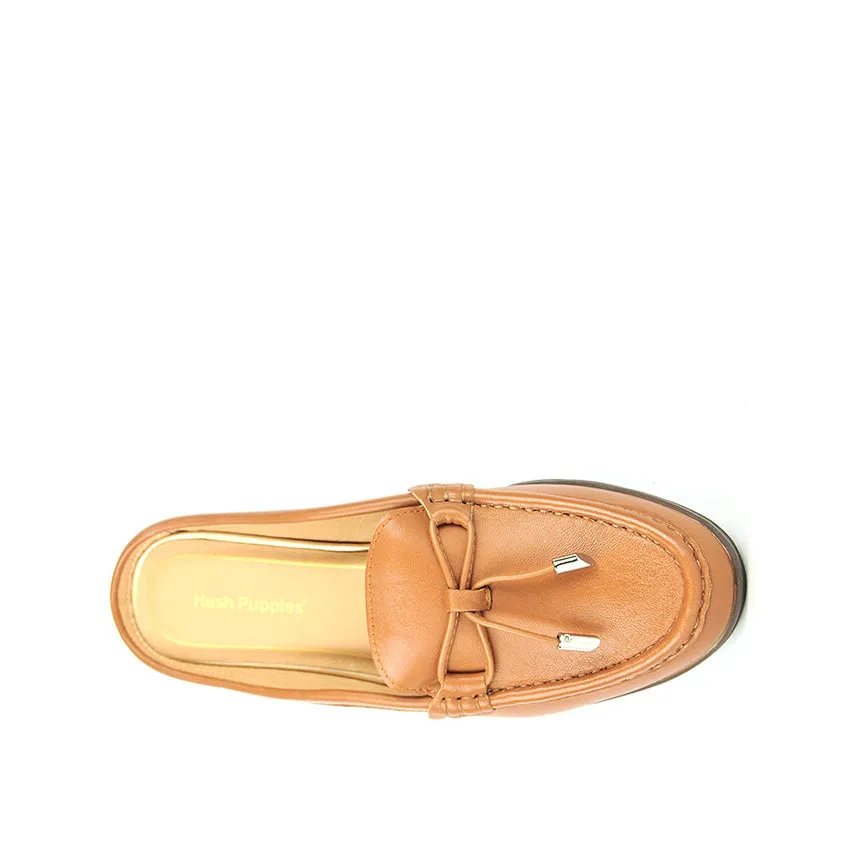 Courtney Mule Women's Shoes - Tan Leather