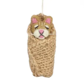 Cozy Kitty Wool Ornament