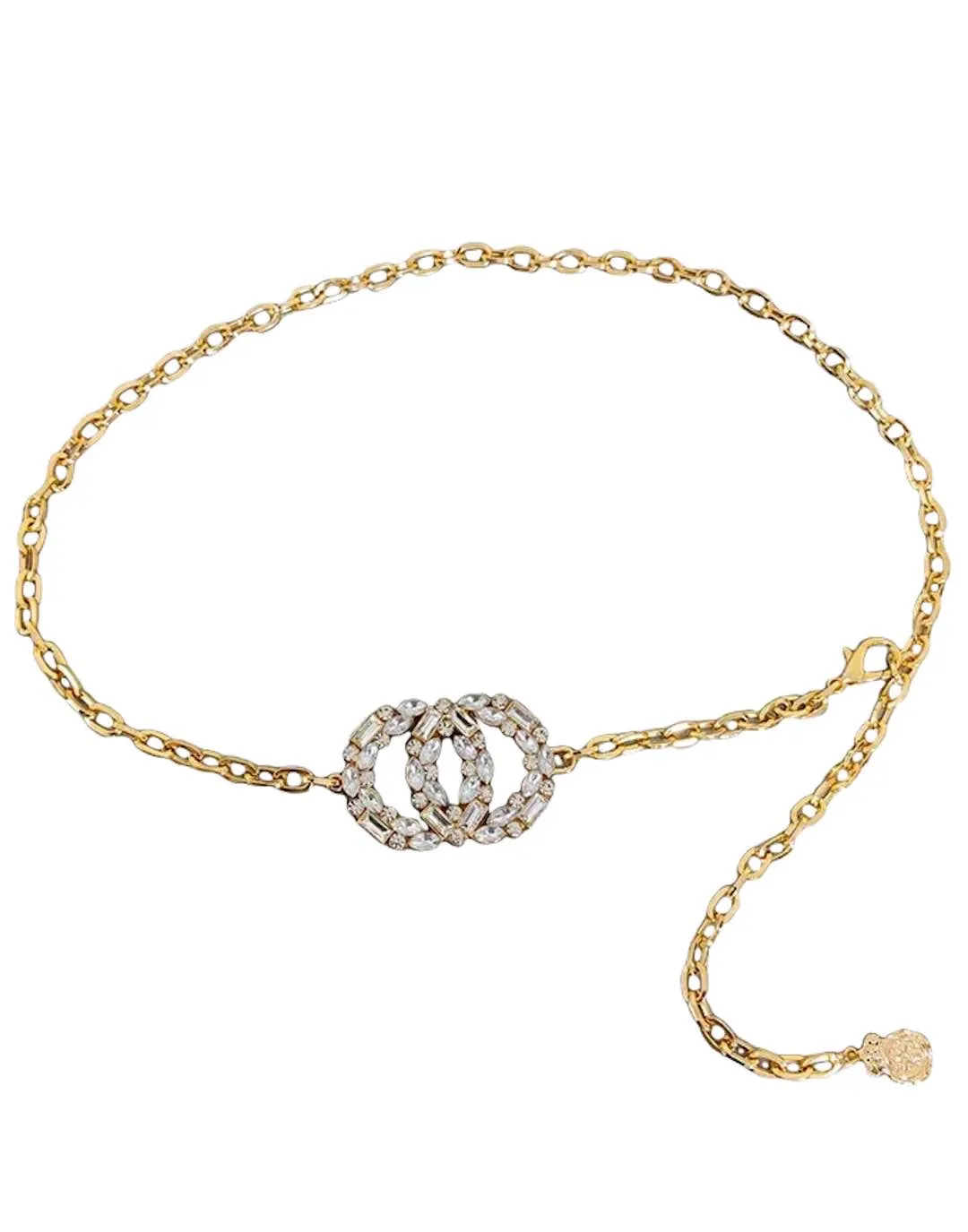 Crystal Gold Chain Belt