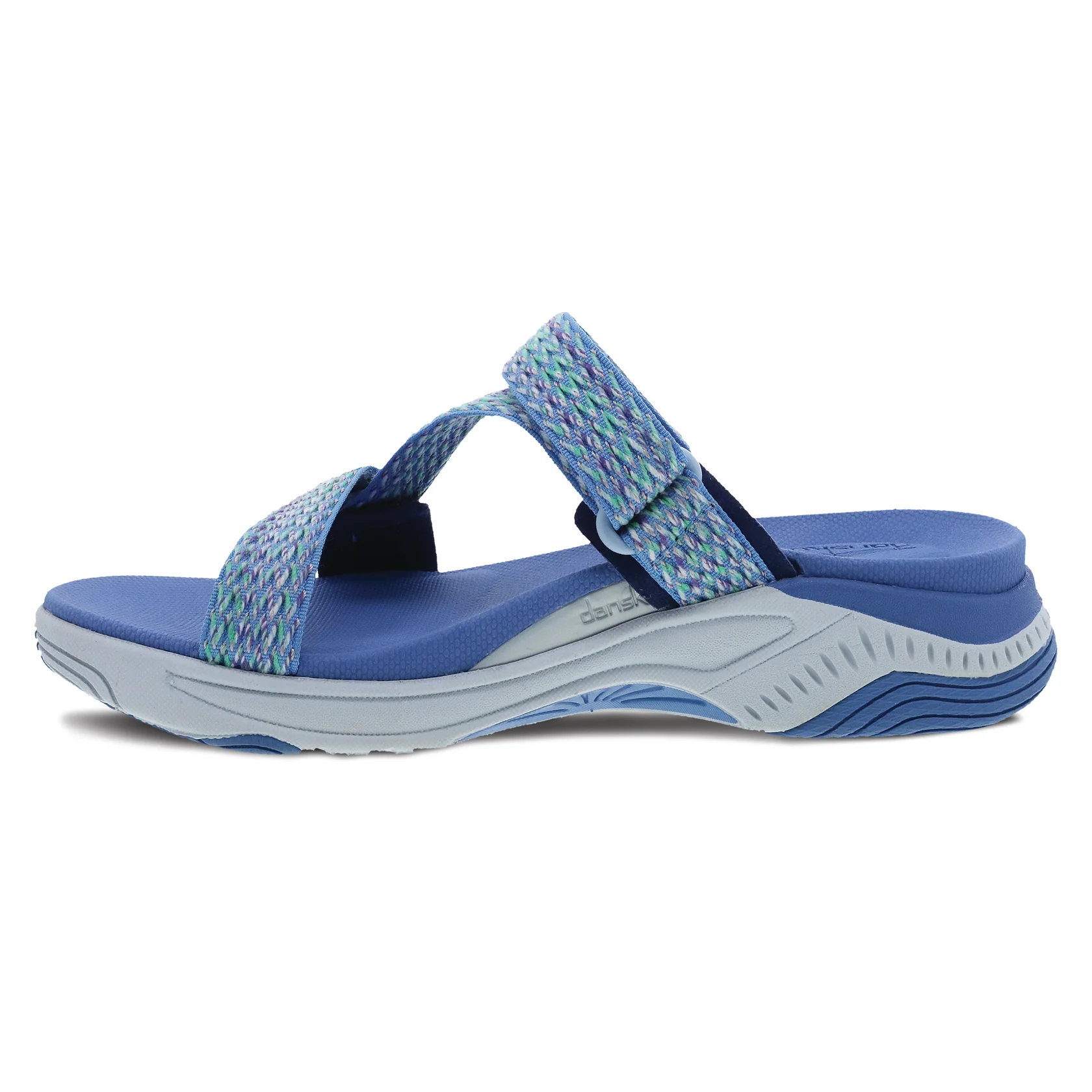 Dansko Women’s Rosette Slip On Sandals-Blue Multi