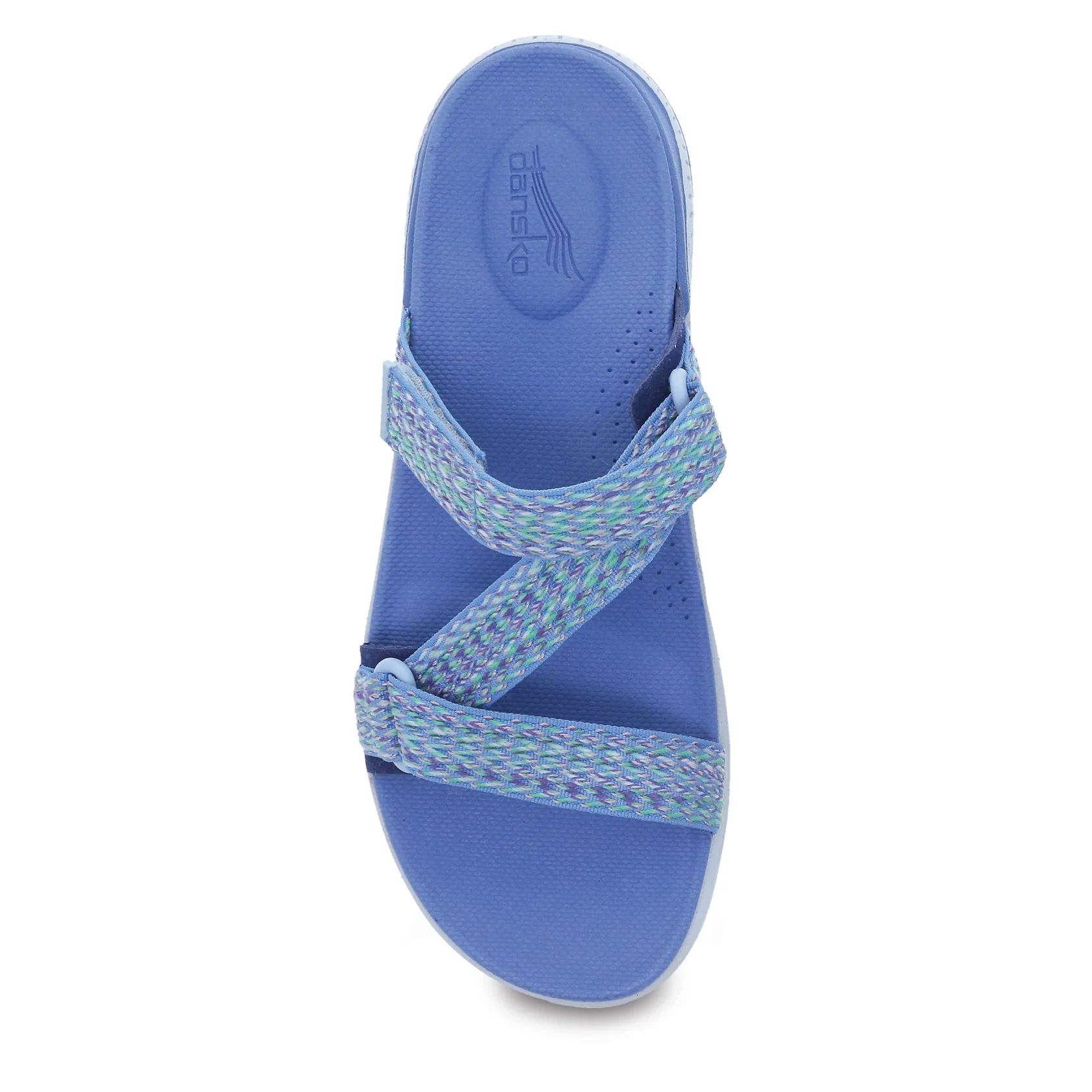 Dansko Women’s Rosette Slip On Sandals-Blue Multi