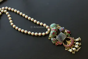 Designer Jadau Kundan Fusion Necklace - Fluorite