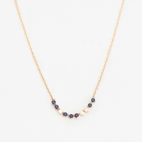 Diana Diamond and Sapphire Rounds Chain Necklace