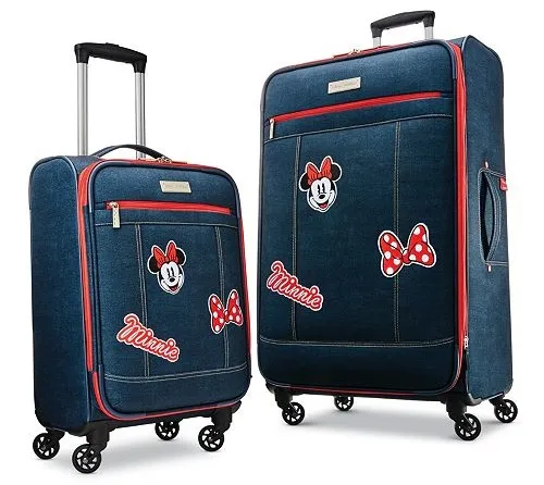 Disney Minnie Mouse Denim Krush Softside 2-Piece Luggage Set 