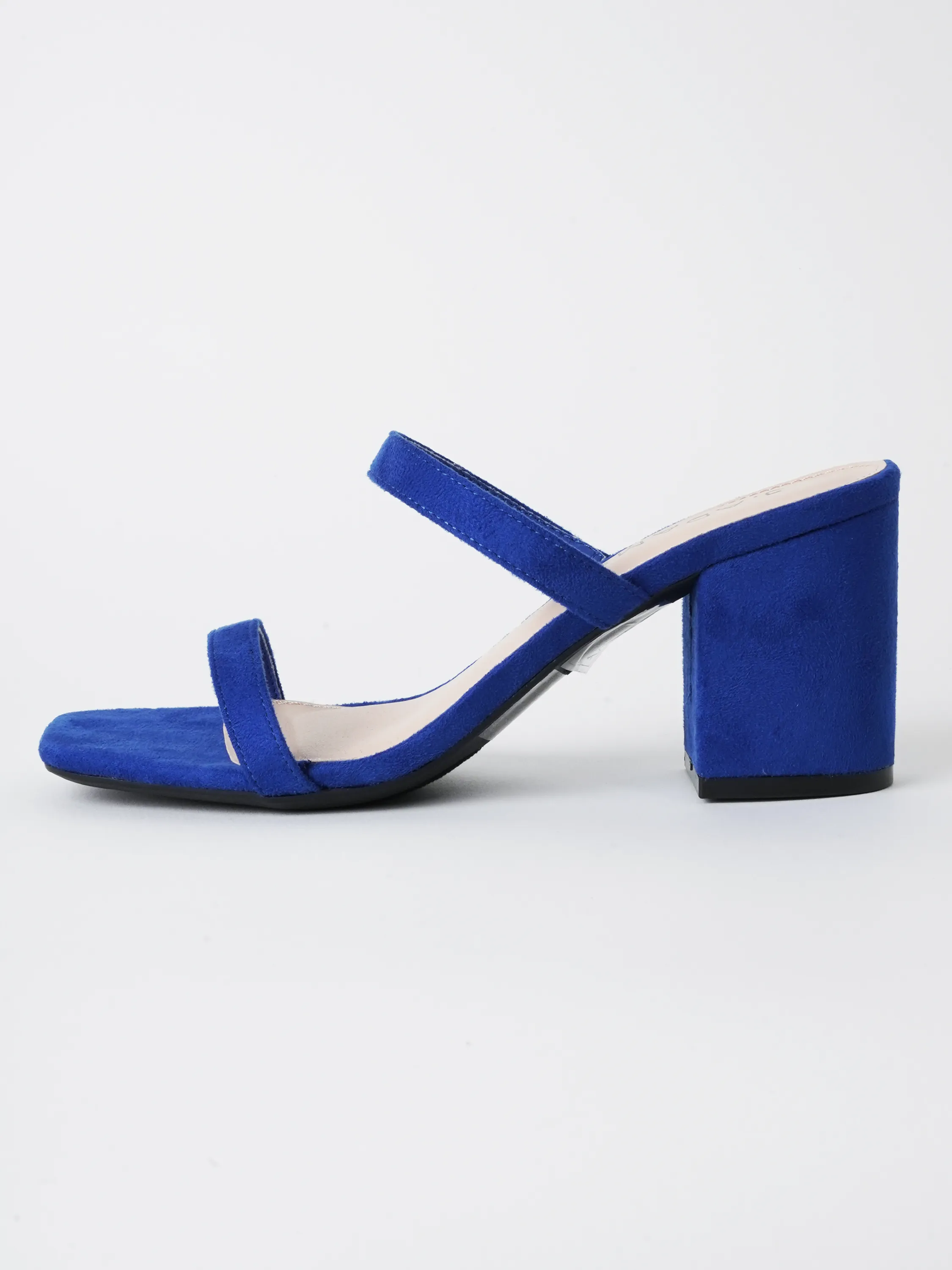 Double Strap Heeled Mules