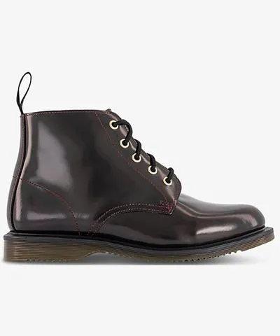 Dr. Martens Womens Cherry Red Arcadia Emmeline leather ankle boots