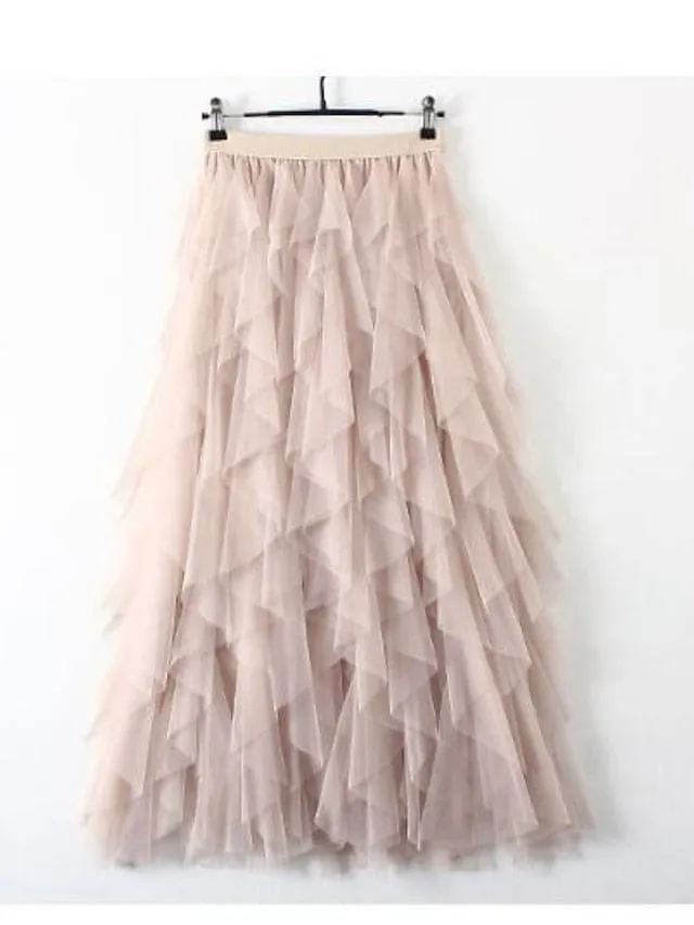 Elegant One-Size Women's Pleated Swing Skirts