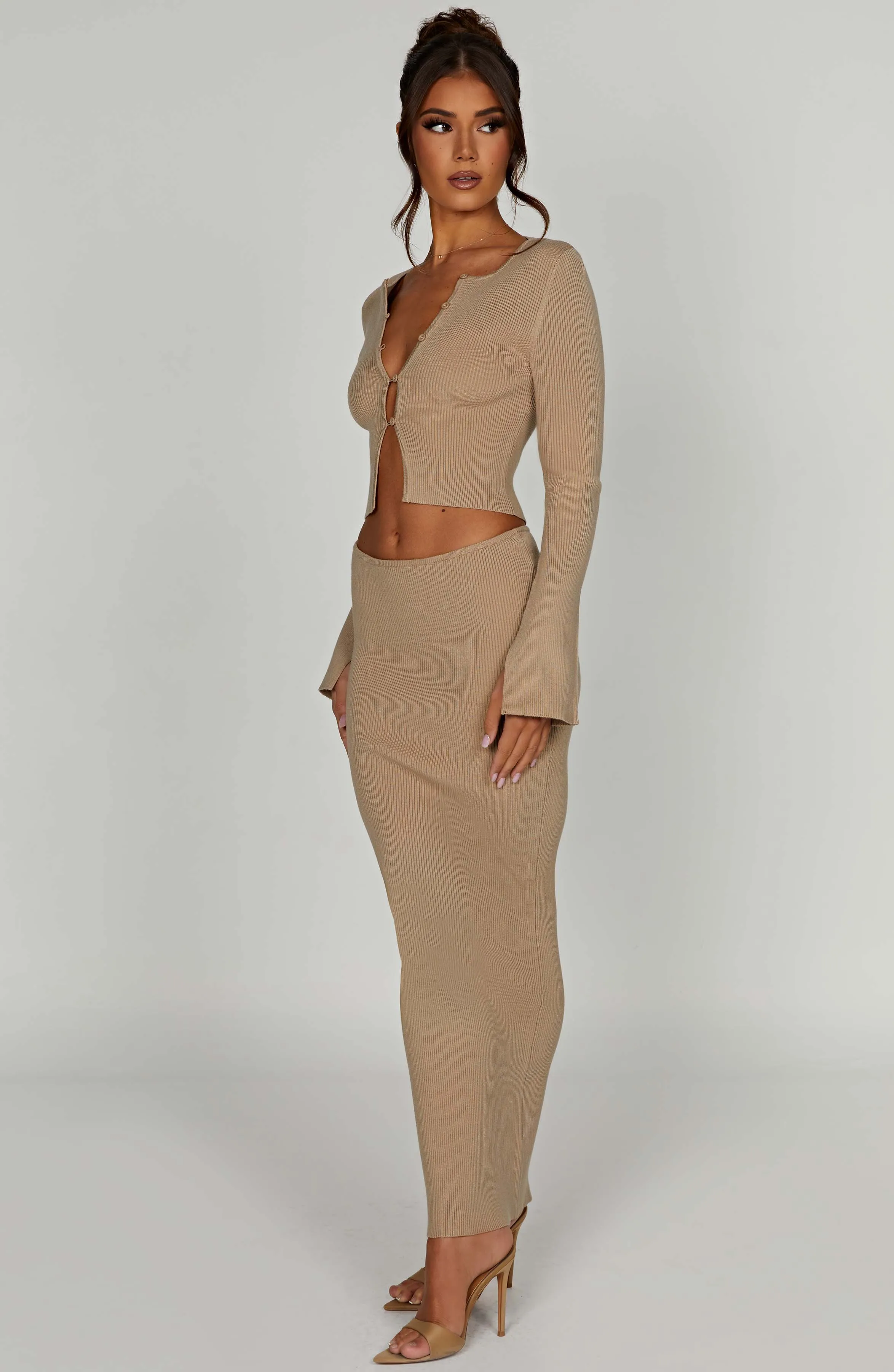 Elia Maxi Skirt - Beige