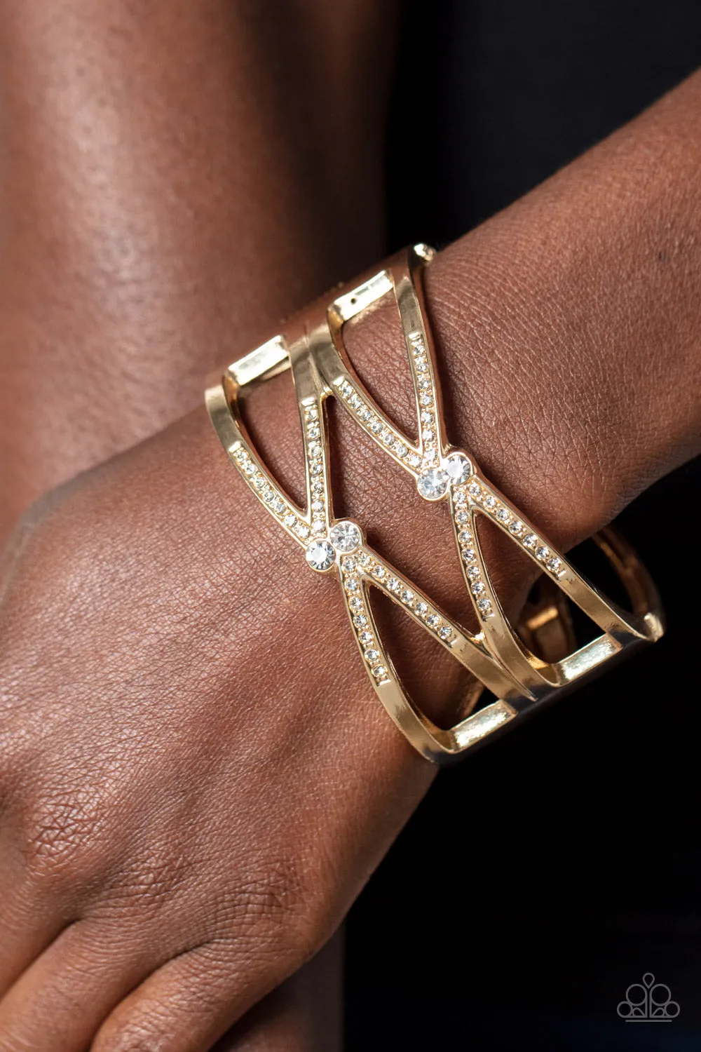 Entrancing Etiquette - Gold ~ Paparazzi Bracelet