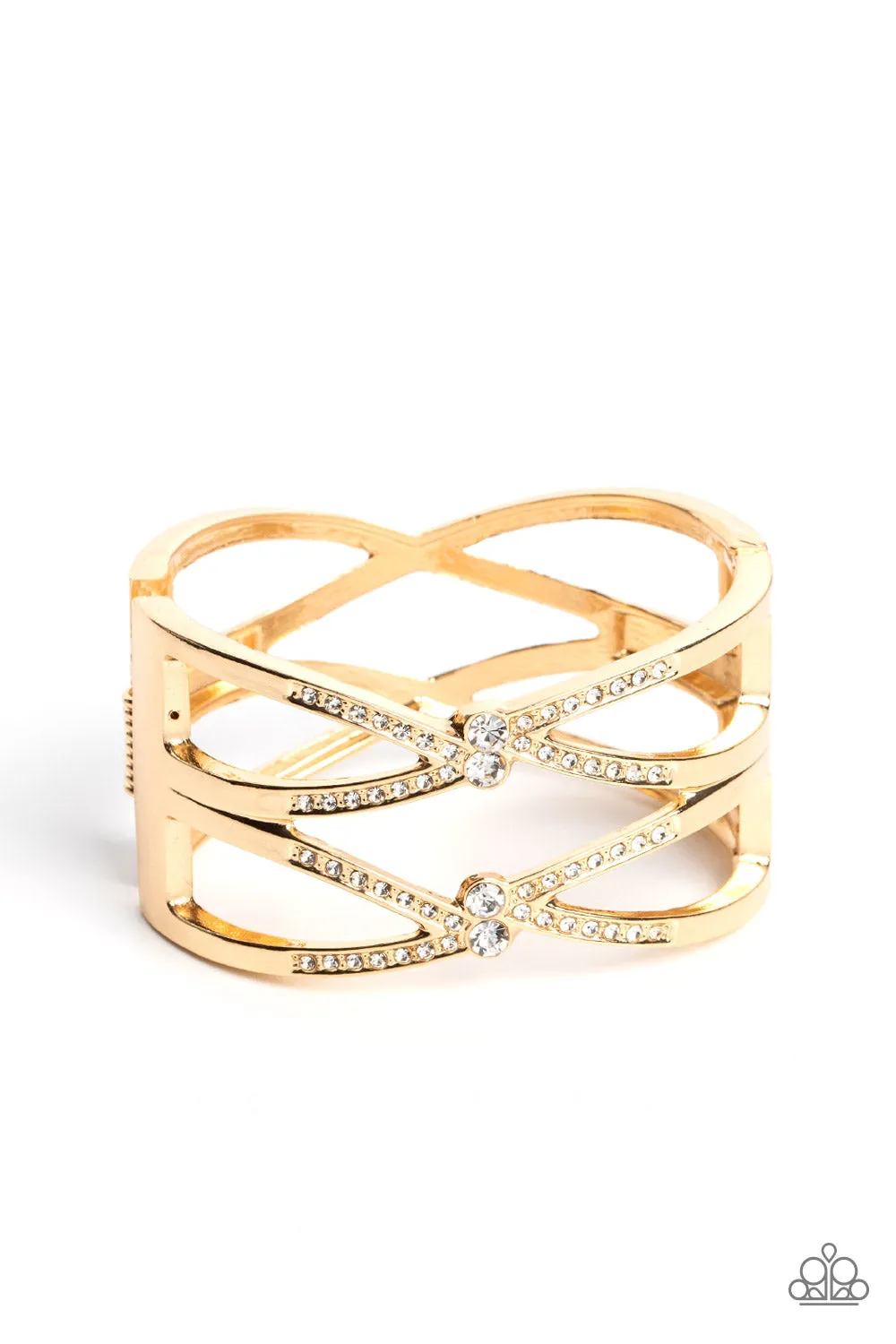 Entrancing Etiquette - Gold ~ Paparazzi Bracelet