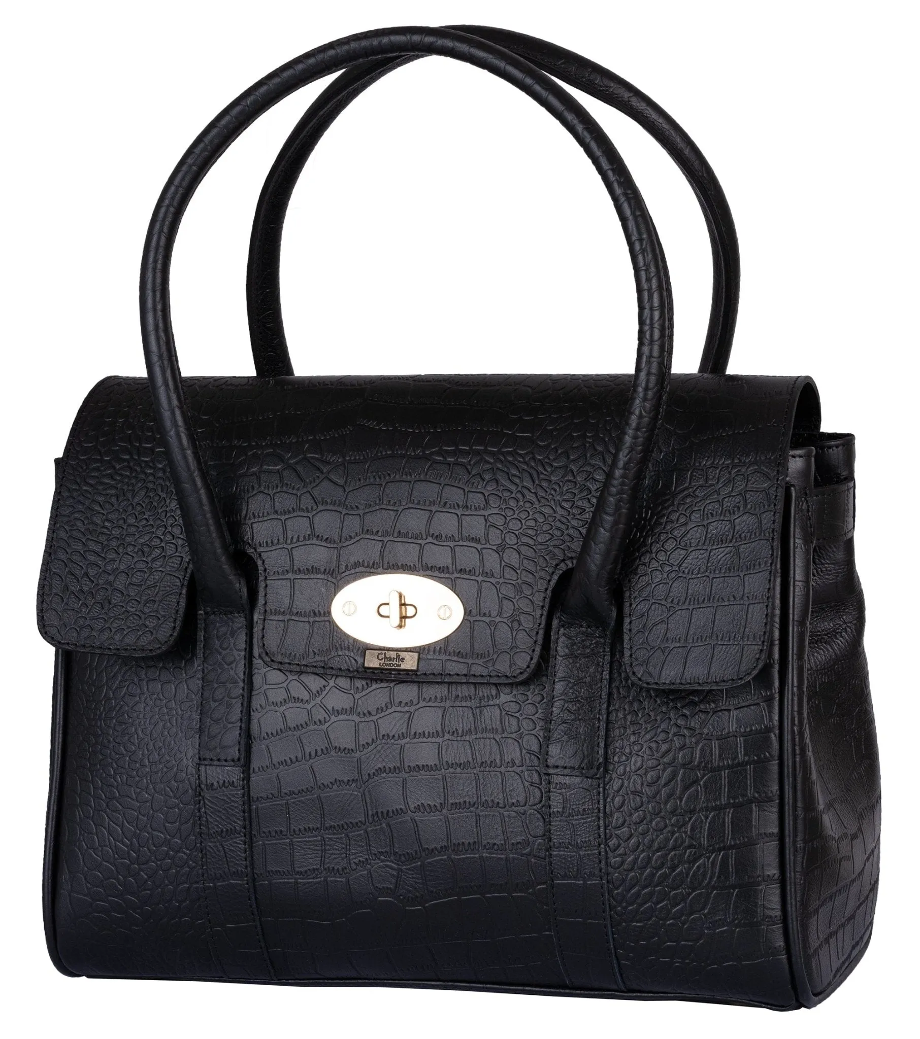 Falkirk Crocodile Embossed Womens Leather Handbags