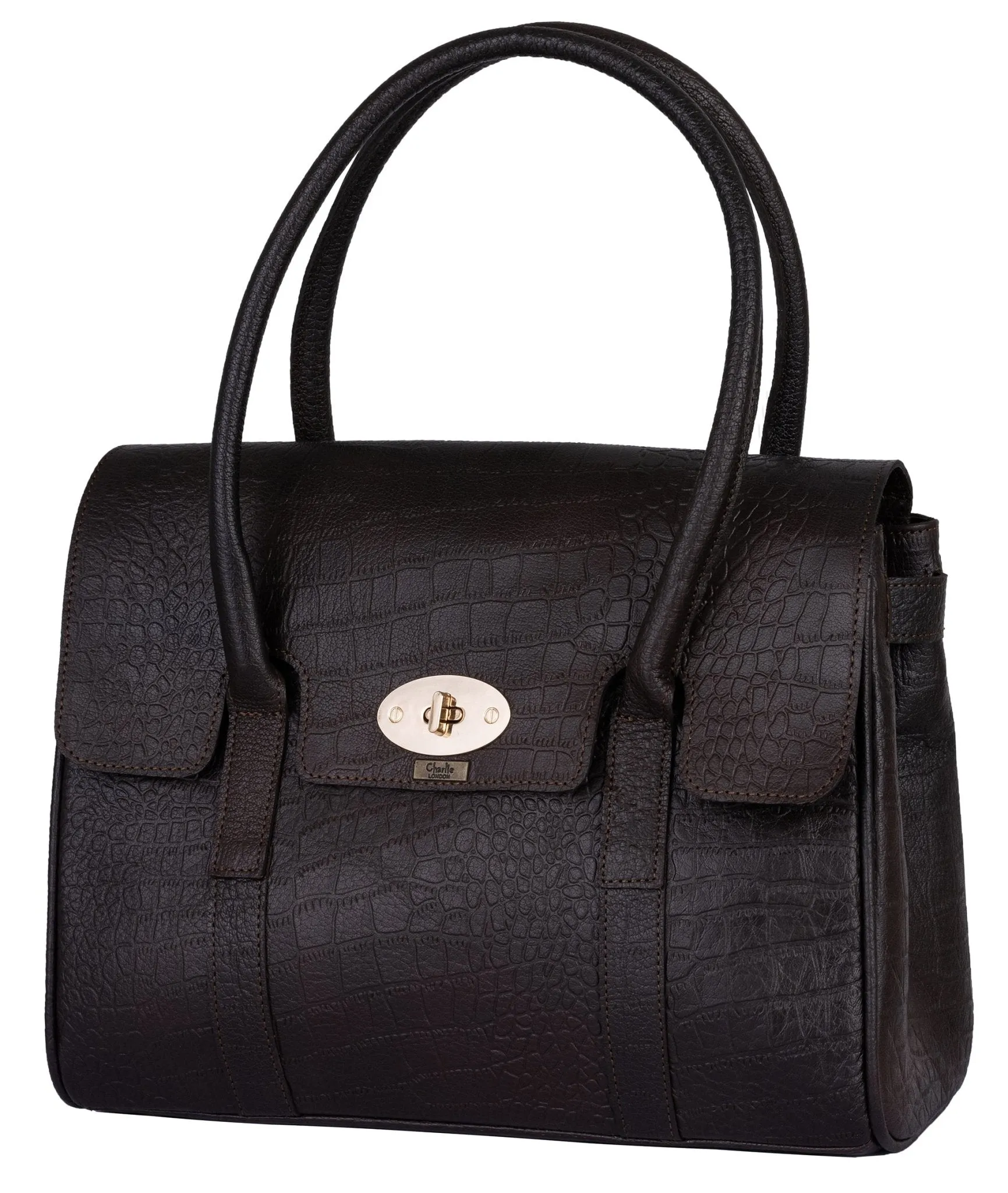 Falkirk Crocodile Embossed Womens Leather Handbags